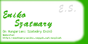 eniko szatmary business card